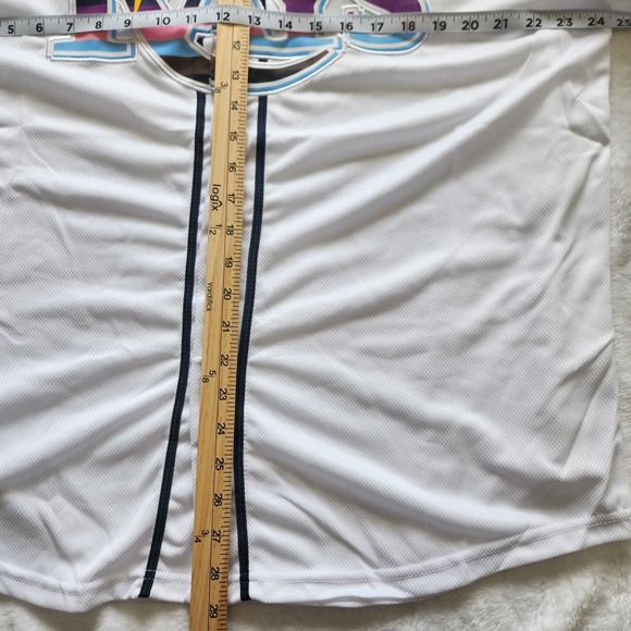 Tampa Bay Rays Pride Baseball Jersey Adult Mens XL Rainbow Button Up MLB NEW - Picture 2 of 4